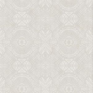 Wallpaper Java Light Gray Medallion Farmhouse Boho